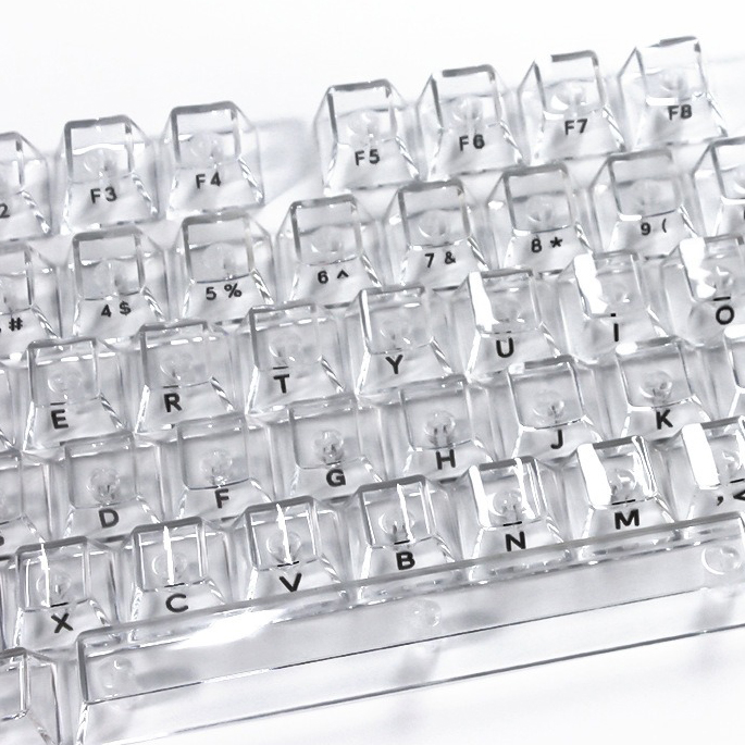 Gaming Keyboard No Rgb - Keycap Profil Cherry Transparan Kristal untuk