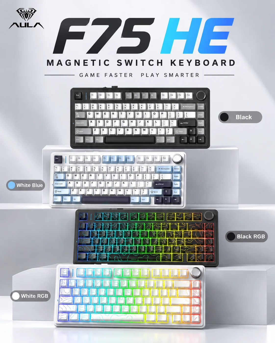 Gaming Keyboard Nearby - AULA F75 HE Keyboard Mekanik Gaming