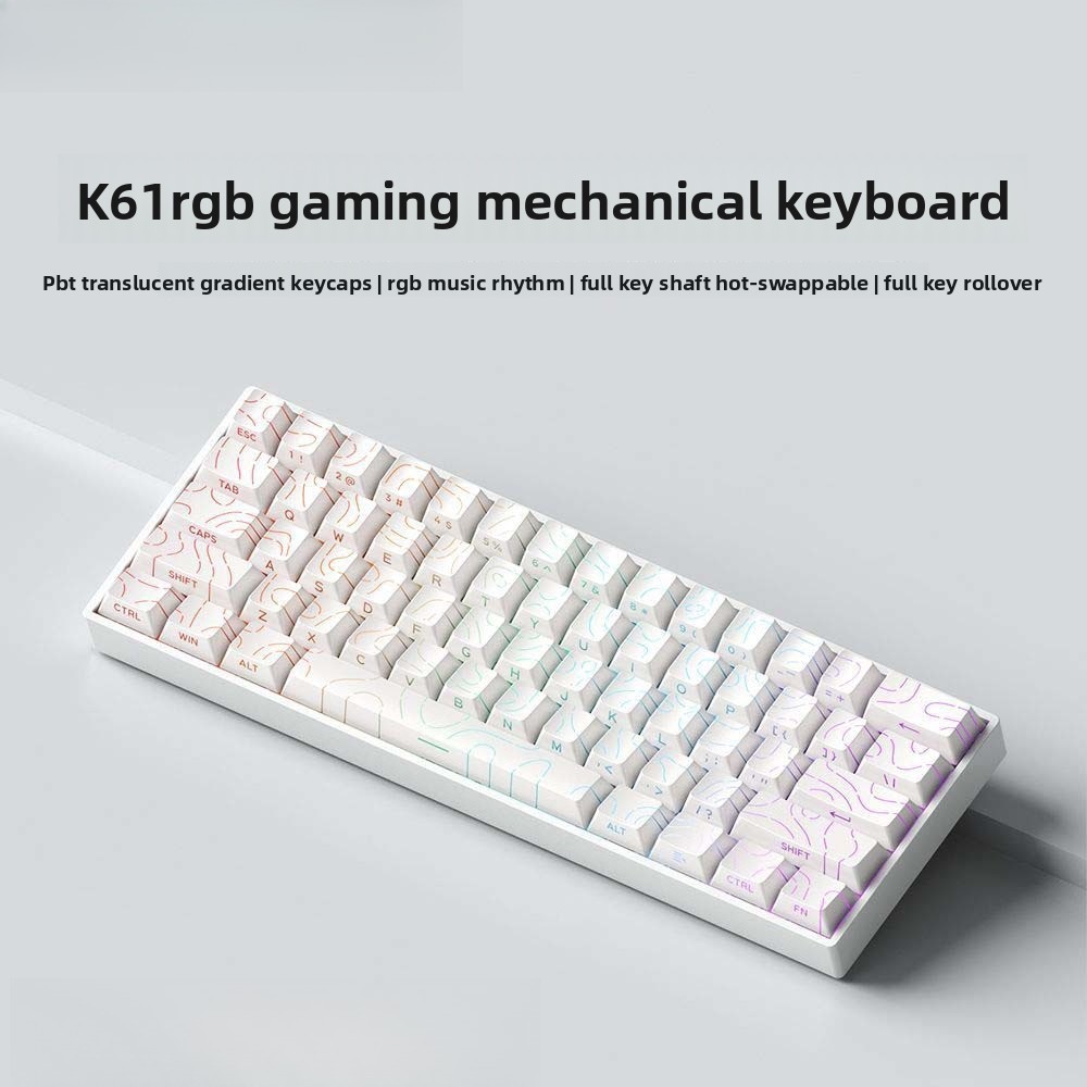 Teclado 60% Wireless Bluetooth - Keyboard Gaming Blue Switch ulasan dan harga