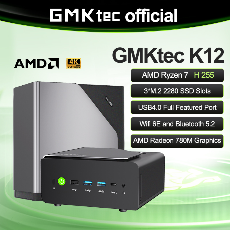 GMKtec K12 Mini PC AMD Ryzen.  - Amd Cpu Ryzen 7 ulasan dan harga